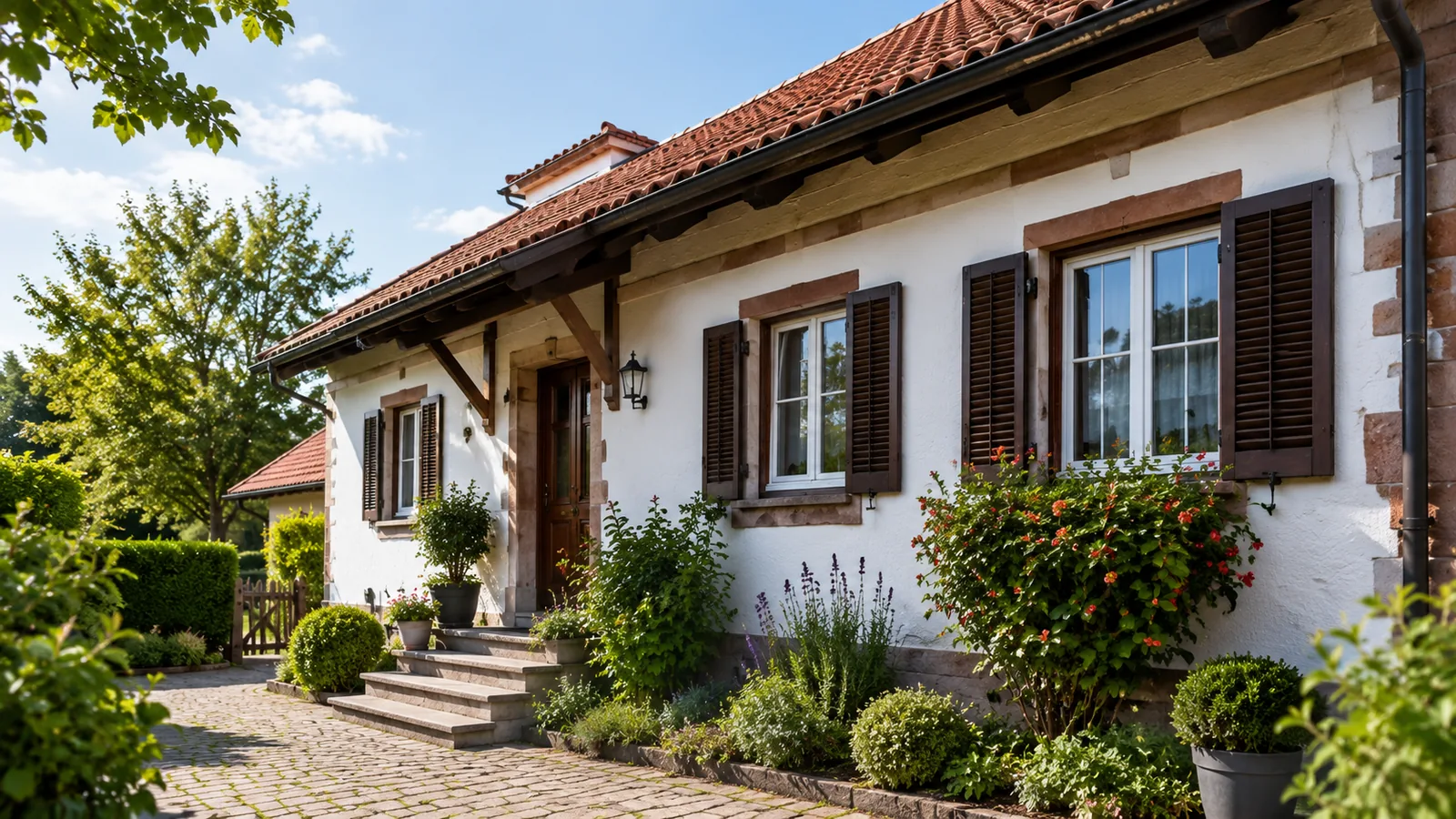Außen am Haus - Arbeiten an Fassade, Dachrinne und Außenbereich